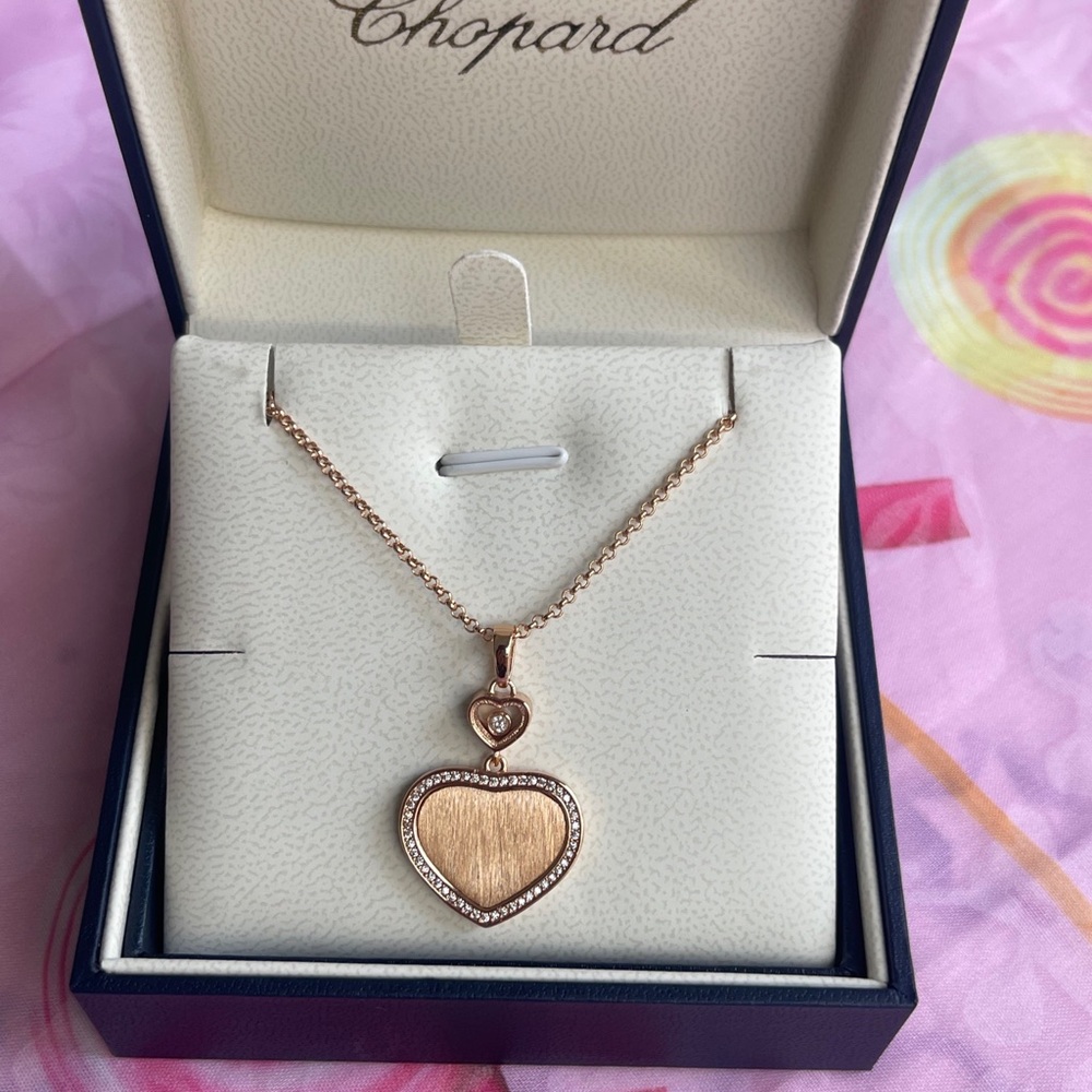 Chopard 18K Rose Gold Heart Pendant Necklace